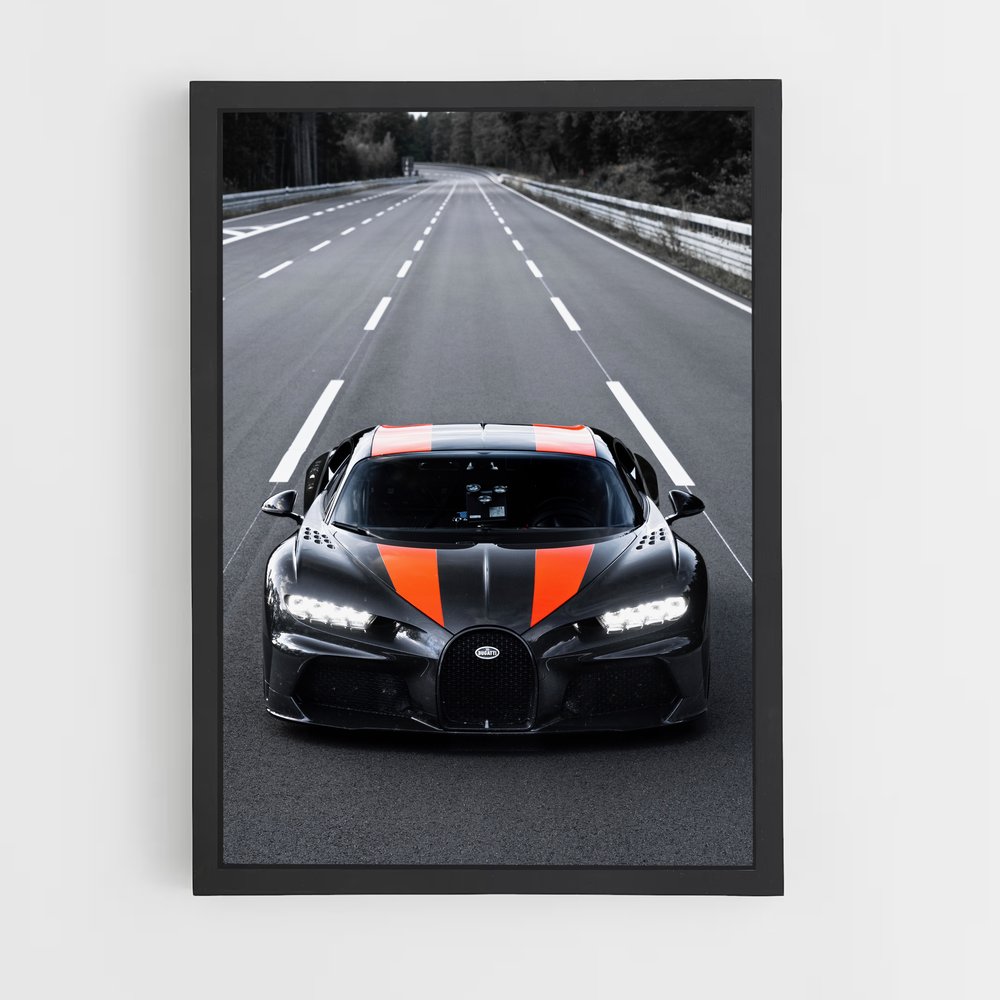 Poster Chiron de sport – affiche Bugatti (vue 2)